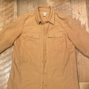GUC LLBean Womens chamois shirt size small tan
